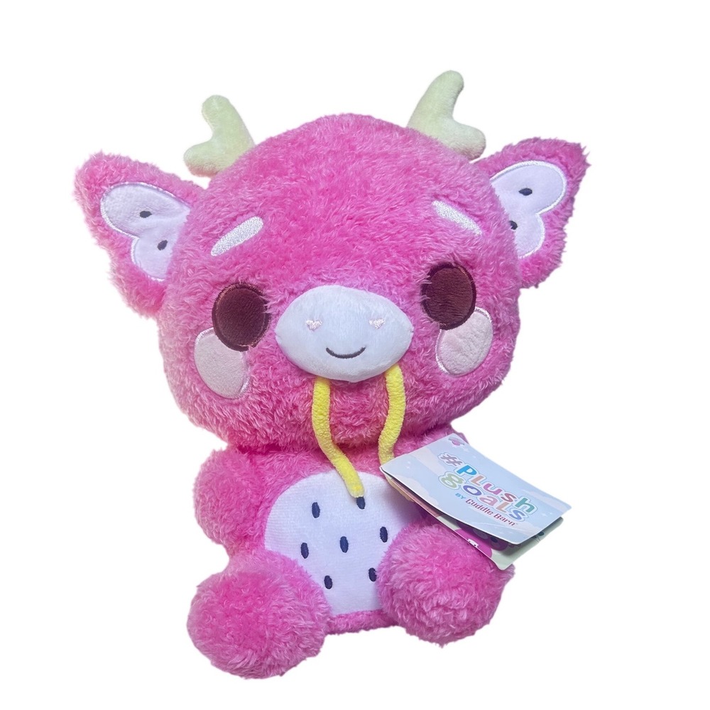 Cuddle Barn Plush Goals Dorian the Dragon Fruit Dragon Pink Stuffed Animal 10"